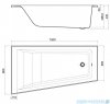 Roca Easy wanna asymetryczna 150x80 cm lewa A248407000